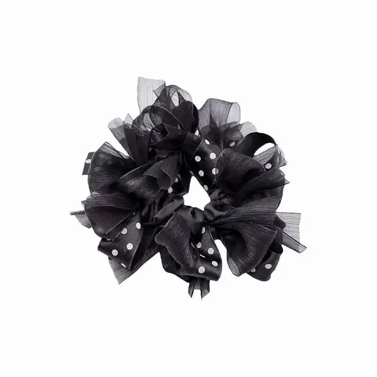 慵懒风波点大肠发圈在逃公主韩系ins风女高级气质优雅蝴蝶结头饰