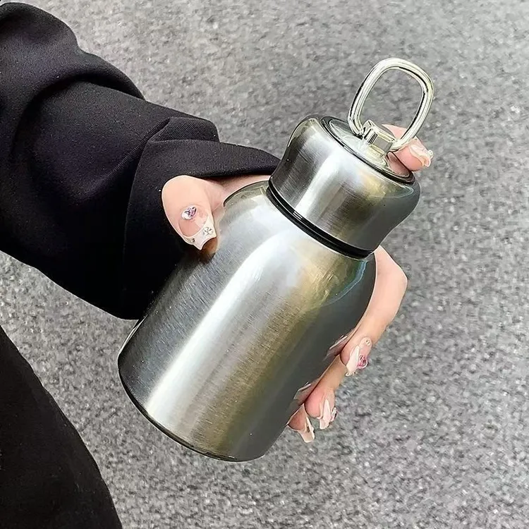 304不锈钢水杯户外便携杯双层真空随手杯可爱小胖墩保温迷你水杯