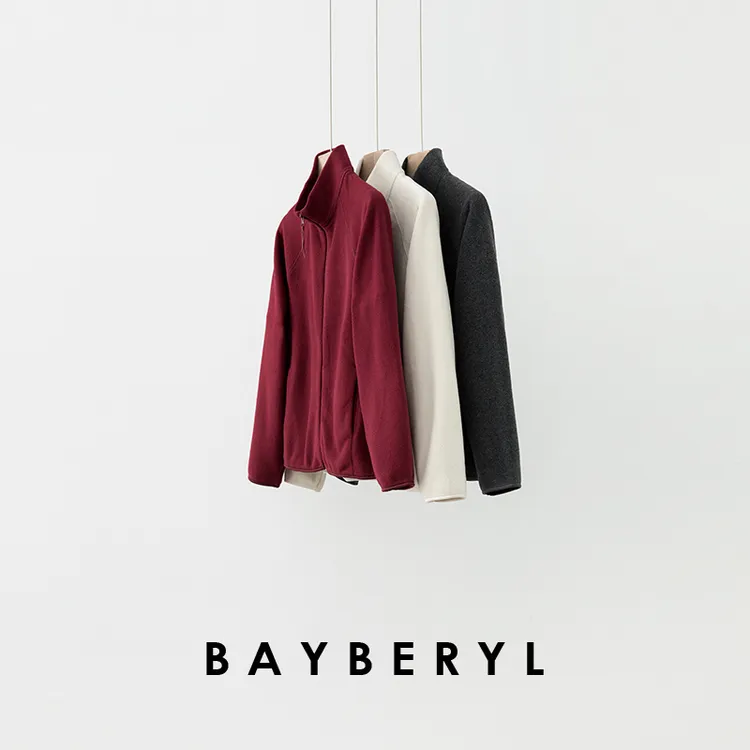 FF-BAYBERYL老贝暖绒服*摇粒立领插肩休闲拉链秋外套9NT5H3041