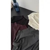 苏安家｜“天鹅颈”直角肩美丽诺慕斯羊毛超显瘦半高领长袖打底衫