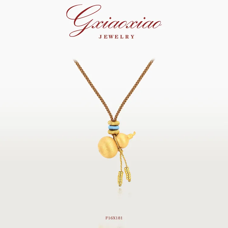铜合金项链 【招米葫芦】新中式气质高级复古葫芦项链 F16X181