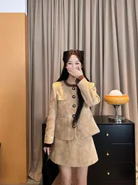 周【榛果可可】秋季NEW 贵气质感千金小香套装少女显瘦半裙两件套