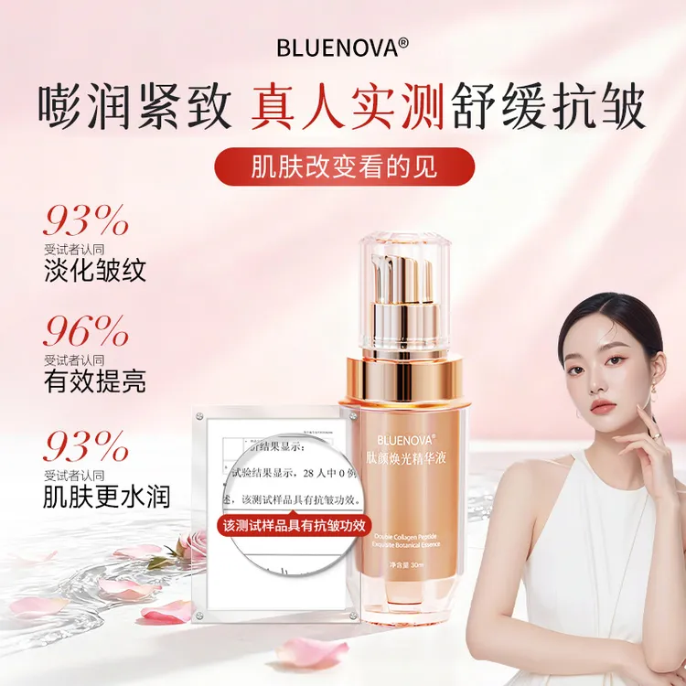 BLUENOVA抗皱紧致舒缓保湿高浓度人源重组胶原蛋白淡纹嫩肤精华液