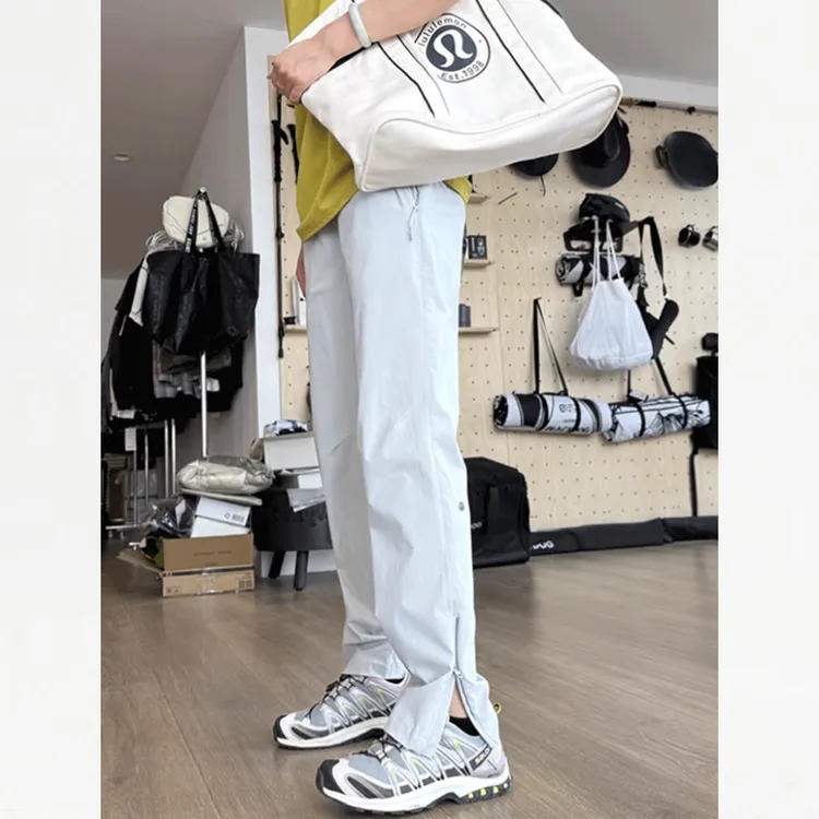 夏季机能拉链户外运动高弹冰丝速干男女同款显瘦百搭工装休闲裤潮