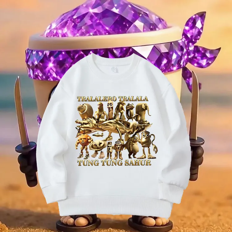 2025秋冬新款美国ai山海经衣服爆款童装卫衣男童女童打底衫上衣