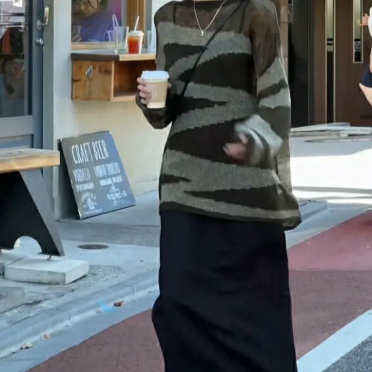 新款韩系慵懒风宽松气质百搭上衣半身裙女装