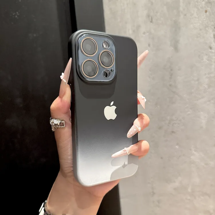 高级简约渐变肤感适用苹果16promax手机壳iPhone15个性14时尚1312