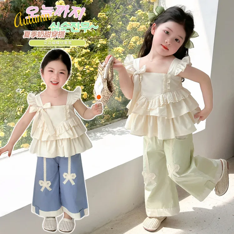 星际萌主(精选)2025年款衣服儿童小朋友衣服潮牌小飞袖蝴蝶结套