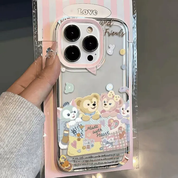 野餐达菲熊适用苹果16PROMAX手机壳iPhone15透明14可爱13软壳12/X