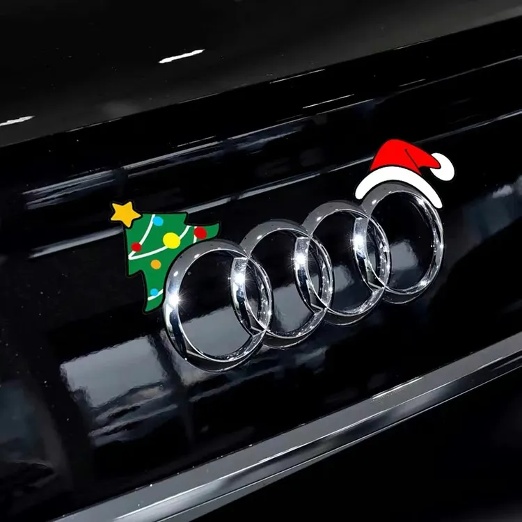 圣诞款立体个性车贴适用于多种车型车标装饰改装