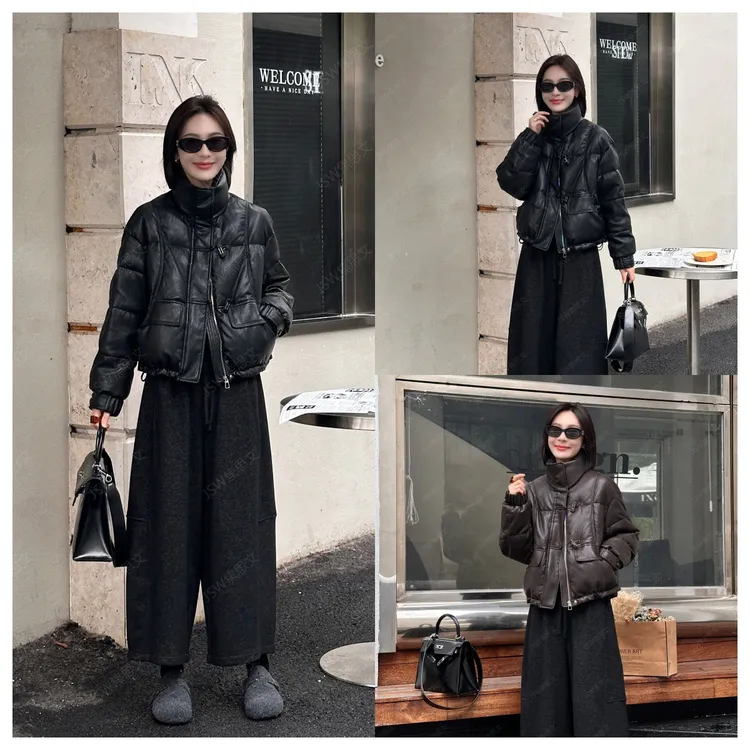 焦思文 冬季时尚休闲洋气百搭保暖皮羽绒服251107Y06