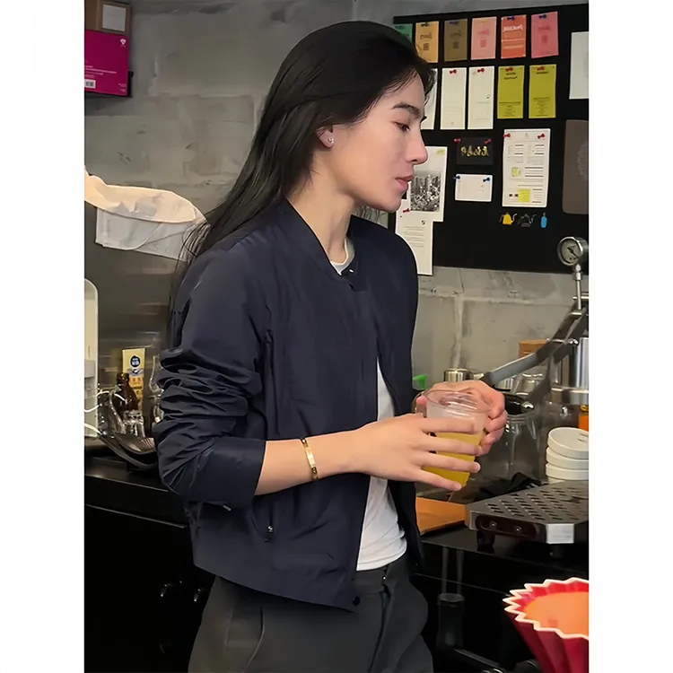 美式复古港风通勤短外套秋季新款设计感休闲百搭宽松显瘦夹克上衣