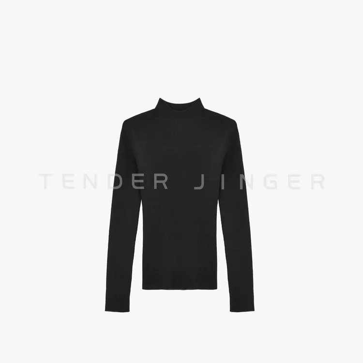 Tender Jinger｜线下专供 小立领扬子纱羊毛无缝打底衫T54MII50517