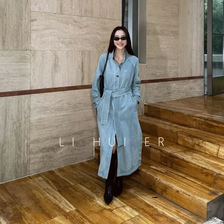 LiHuiEr李慧儿【卢塞恩蓝调】2025秋款舒适蓝色牛仔外套LL025508