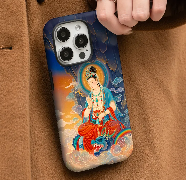 国风菩萨•适用oppo苹果16promax华为vivo新中式iPhone手机壳防摔