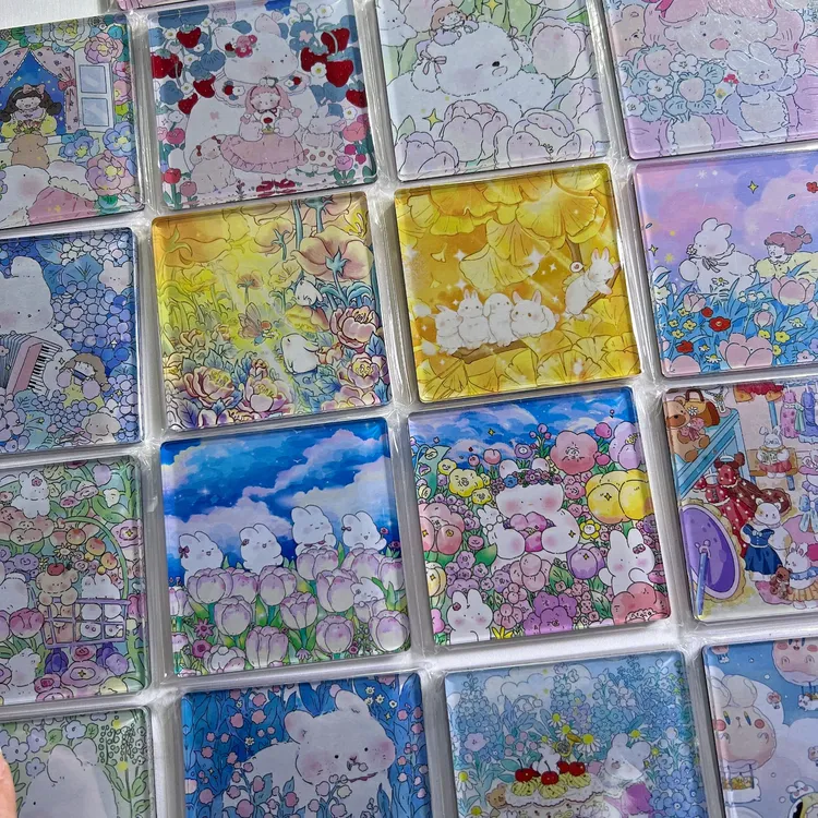 【喜饱新款】大白兔系列亚克力高品质高透文创冰箱贴 卡通磁吸贴