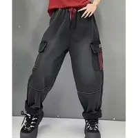 86117 女士时尚潮流加绒牛仔裤
