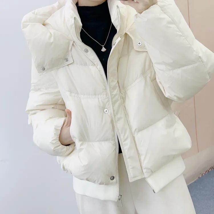 2802冬季新品百搭纯色90白鸭绒短款百搭羽绒服802/GJ