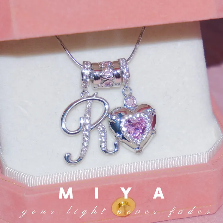 钛钢锆石项链 少女心事甜美风百搭粉色浪漫小众精致气质项链