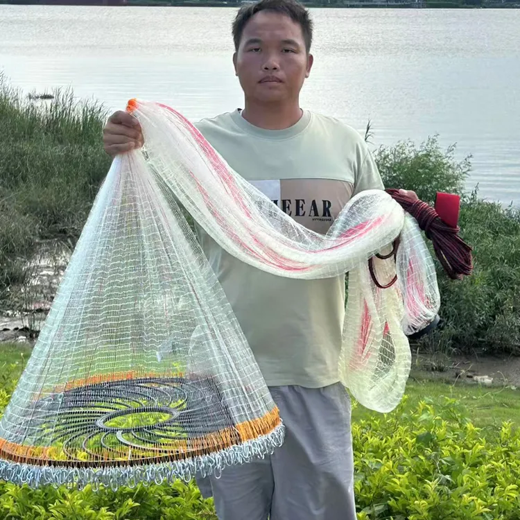 新手推荐！飞盘撒网3d户外捕鱼专用撒网捕鱼的原理