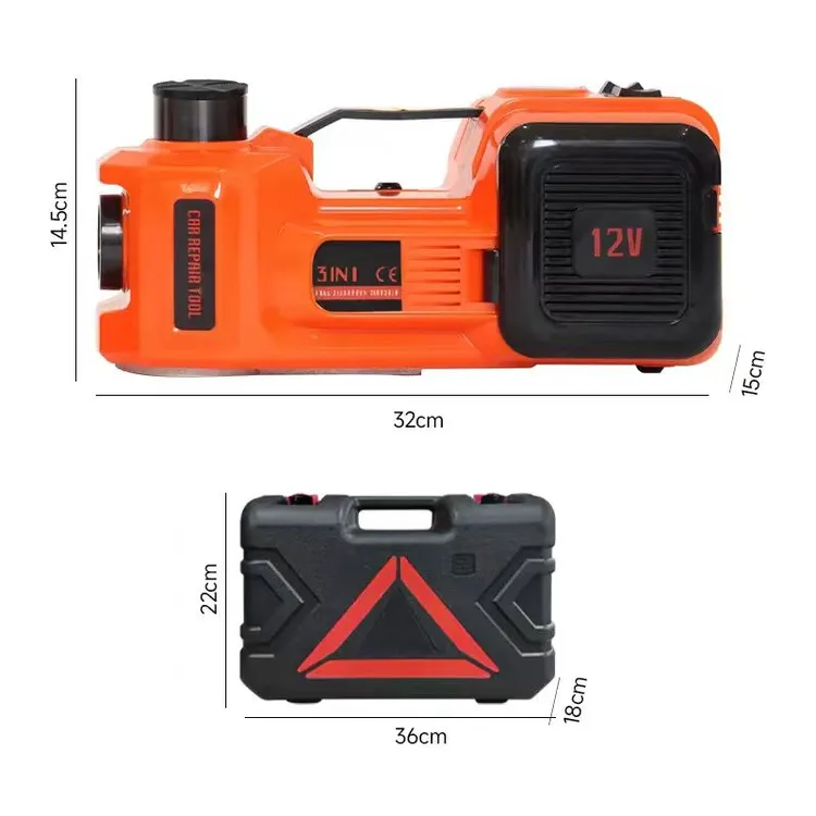 江浙沪包邮12V多功能电动液压千斤顶带充气泵汽车换胎新款工具