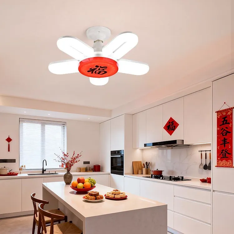 福字灯喜庆中国红螺口灯泡过年喜福红色LED三色灯照明氛围装饰灯