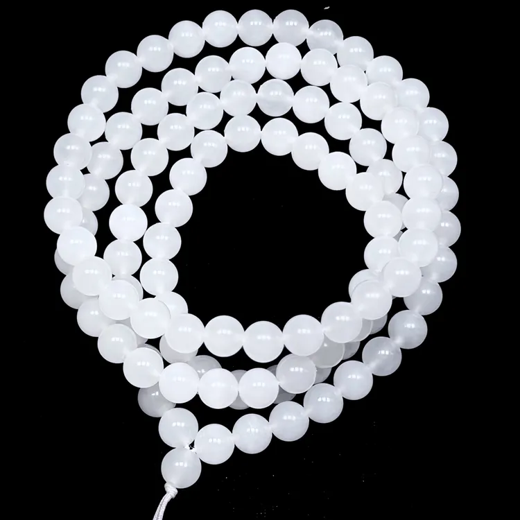 新疆和田羊脂白玉108颗百搭气质男女款