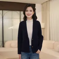 枫竺阿楠anan轻奢老钱风四平针两粒扣干练西装全羊毛针织外套女秋