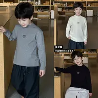 棉小班童装男童半高领绣花打底衫针织毛衣AMY5020