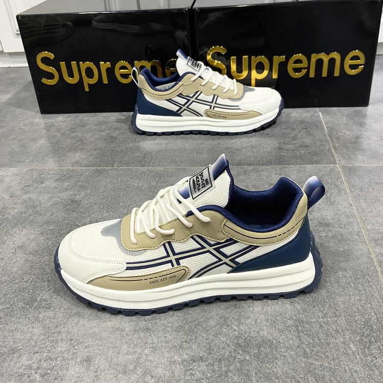 夏季韩版老爹鞋厚底韩版ins百搭网布透气阿甘鞋休闲运动鞋男鞋潮