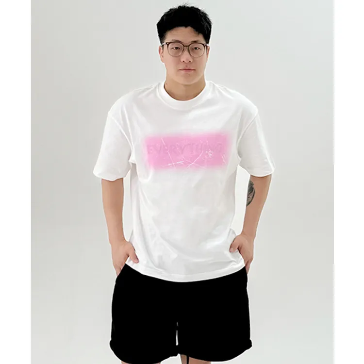 ON FLOW夏季短袖潮流男士美式字母T恤上衣休闲美式学院运动宽松