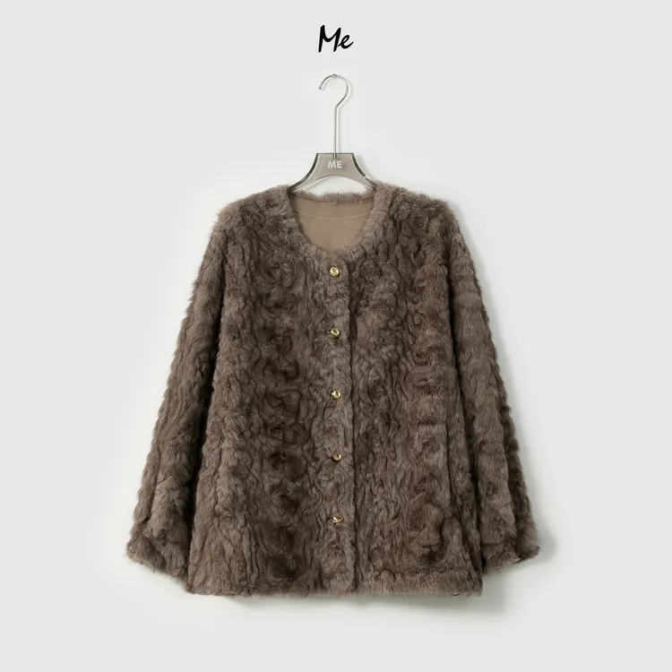 ME【卷王】TEDDY卷毛锁温保暖奢牌感时尚百搭毛毛外套MESA4137