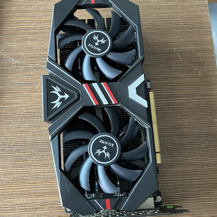 9新 Colorful/七彩虹 gtx1050ti烈焰战神台式机游戏显卡4g双风扇，