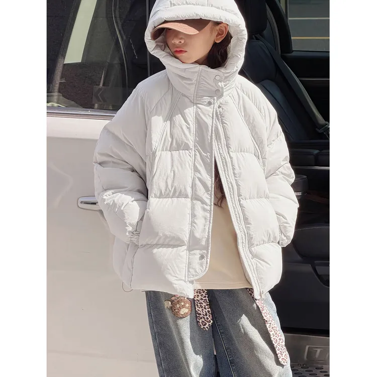K30246孙小美高端90白鸭绒女童秋冬装羽绒服儿童连帽外套加厚潮