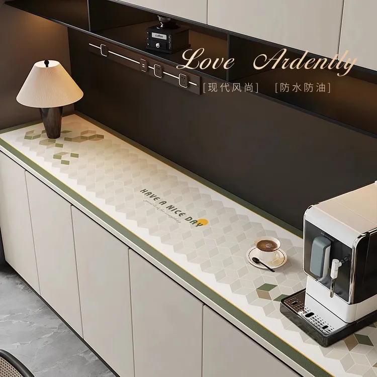 高级感餐边柜鞋柜桌布防水防油免洗酒柜长方形台面保护垫茶几盖布