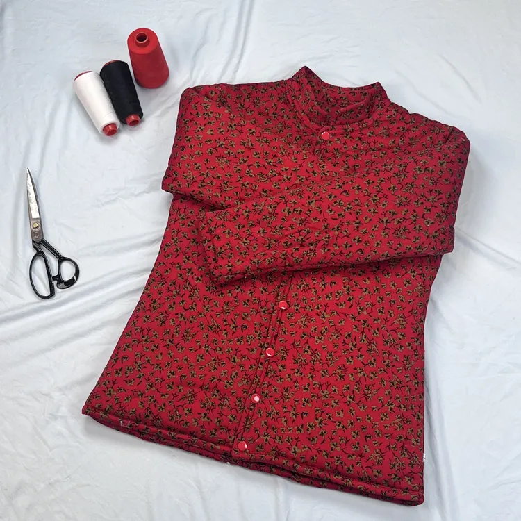 冬季中老年女士手工棉袄立领加厚保暖