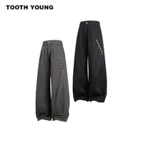 TOOTH YOUNG【周末主理人】小众设计宽松阔腿大码男装秋季直筒长裤