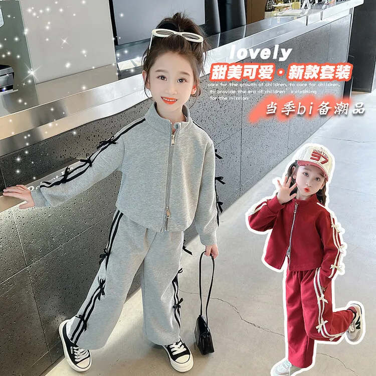 女童套装春秋季2025新款洋气儿童装时髦休闲小女孩春秋休闲两件套