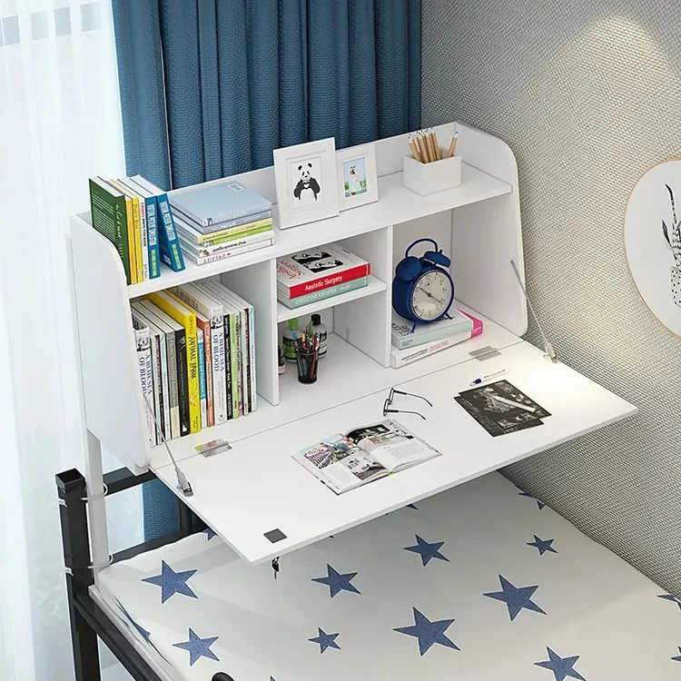 大学宿舍床上书桌寝室上下铺笔记本电脑桌悬空可折叠桌学习桌