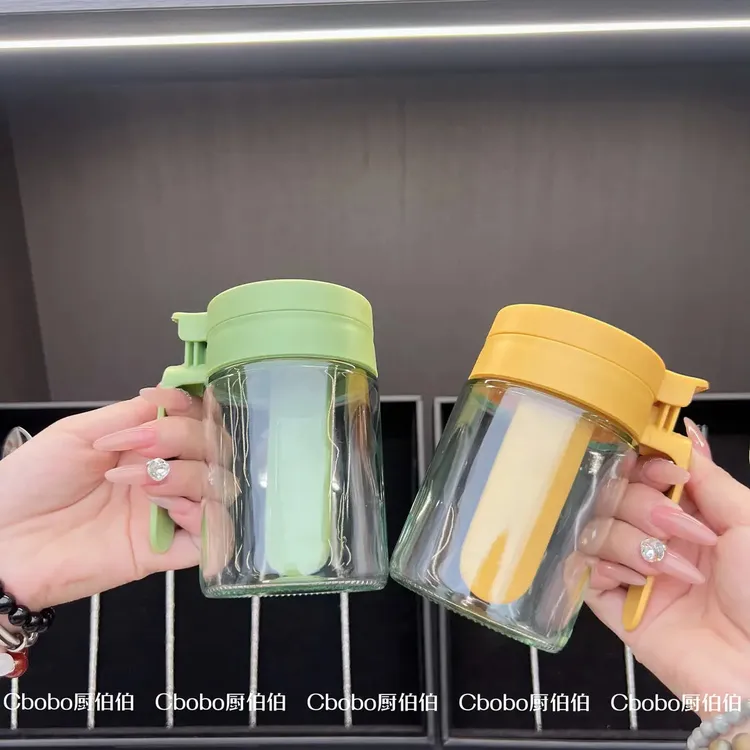 日式简约料勺分离调料瓶家用厨房调料收纳罐