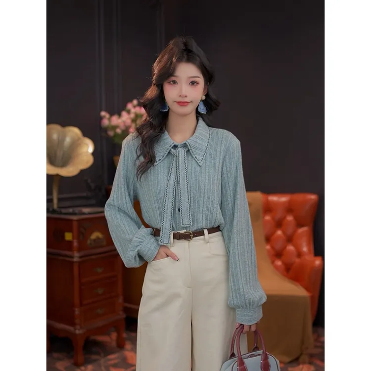 小小复古【岳冥】25年秋季新款简约小众显瘦减龄上衣衬衫#G14626