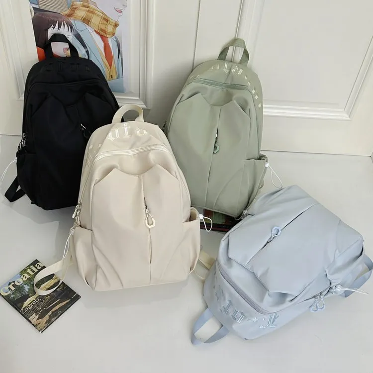 箱包双肩背包书包尼龙布车缝线拉链