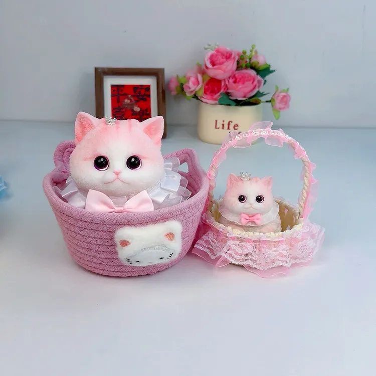 小猫咪捏捏创意生日送七夕六一节日礼物可爱仿真高颜值生日套装