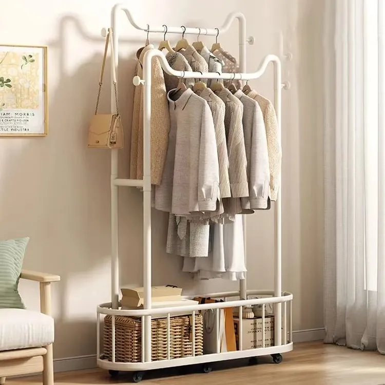 猫耳晾衣架衣帽架卧室落地式家用网红挂衣架移动收纳衣服置物架