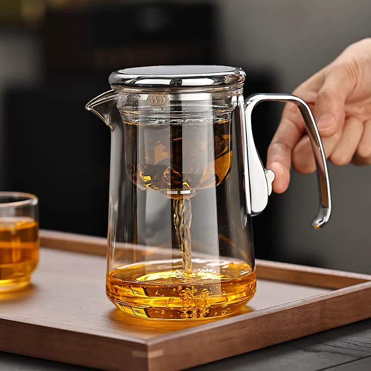 玻璃磁吸无杆飘逸杯高档懒人泡茶器家用茶水分离泡茶壶过滤冲茶具
