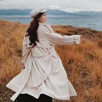 【董艺旅行穿搭】呼啸山庄·风衣灯芯绒英伦风长款外套旅行拍照必备