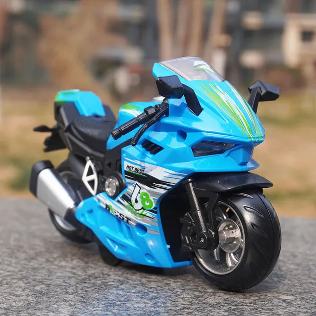 摩托车儿童玩具车惯性赛车小汽车模型宝宝仿真机车越野车男孩礼物