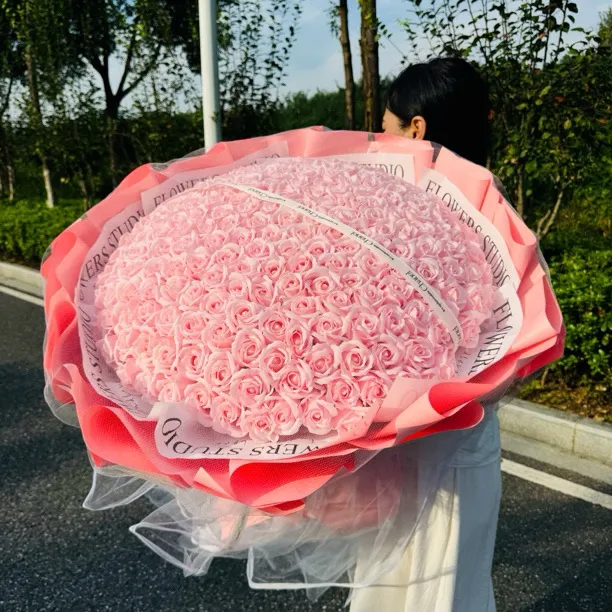 情人节花束199朵玫瑰香皂永生花成品发顺丰送男女朋友闺蜜生日