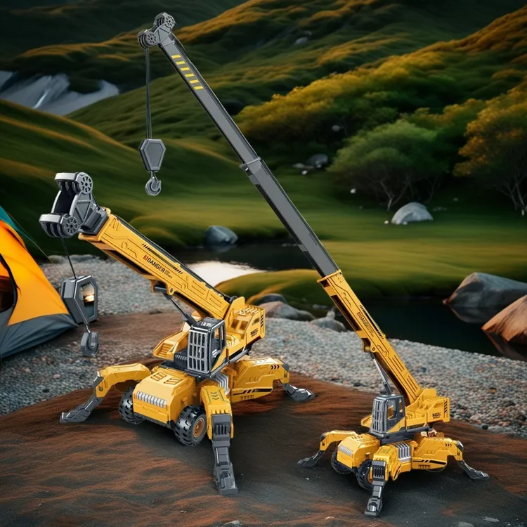 仿真惯性变形重型起重吊车模型创意工程车儿童玩具车工程吊车