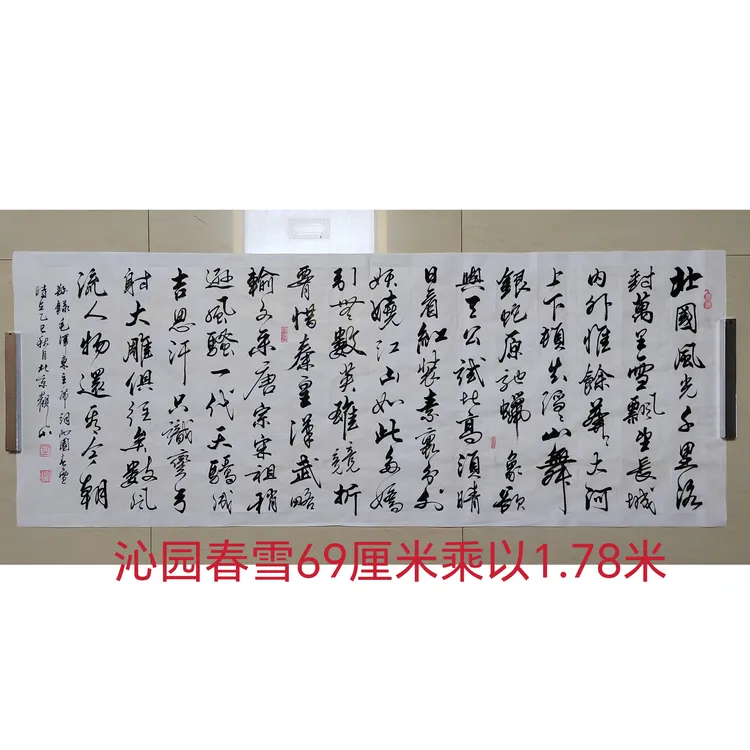 沁园春雪书法挂画手写宣纸作品可定制尺寸不带装裱